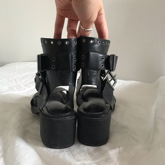 Black leather MIA sandals - Picture 3 of 4